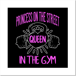 Queen In The Gym Women funny Workout Posters and Art